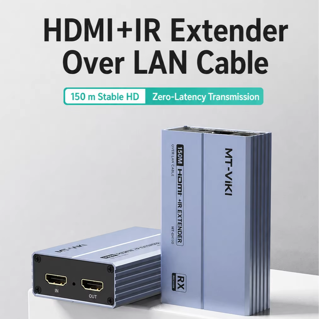 Plug and Play 150m 1080P 60Hz CCTV Home HDMI Over Cat6 Extender with Local Loop Out and Remote Audio