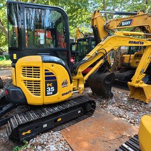 Mini-excavatrice Komatsu PC35MR d'occasion, excavatrice sur chenilles Komatsu de 3,5 tonnes avec lame de bouteur, mini-excavatrice à bas prix à vendre - Product Image 1