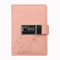 Cahier de planificateur de travail quotidien relié A5 A6 de haute qualité avec verrouillage par mot de passe Cahier à couverture rigide en cuir PU