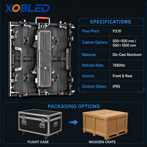 หน้าจอ LED ให้เช่าสำหรับโฆษณา P3.91 P2.976 ผลิตจากอะลูมิเนียมหล่อขึ้นรูป สำหรับใช้งานกลางแจ้ง สีเต็มรูปแบบ ระยะพิกเซล P3.91 พร้อมใบรับรอง CE FCC CCC - Product Image 3
