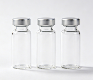 Bocaux de rangement en verre transparent avec bouchons à pression en aluminium argenté, pour présentation multi-arrangements, petites bouteilles en verre vides - Product Image 2