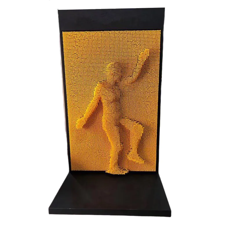 Badan hidup plastik 3D jarum pin dinding kesan lukisan cetak layar patung seni dinding mainan papan cetakan push pin untuk digunakan