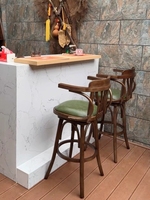 Vintage Französisch Massivholz Barhocker Japanischer Stil Drehs itz Internet Berühmter Hoch tisch für Insel oder Bar