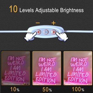 Neonawall JE NE SUIS PAS ÉTRANGE, JE SUIS EN ÉDITION <span class=keywords><strong>LIMITÉE</strong></span>, enseigne au néon LED IP65 rose chaud pour la décoration murale de la chambre/studio - Product Image 3