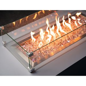 Verre à feu trempé rose or rose réfléchissant de 1/2 pouces pour cheminée et décor de foyer à usage industriel pour la cuisine et la salle à manger - Product Image 5