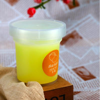 Emballage de récipient de pot de crème glacée en plastique PP personnalisé de 500ml tasses à dessert de mousse de pouding avec couvercle