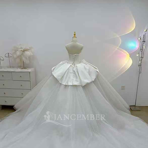 Nuevo Vestido de Novia de Encaje Elegante, Estilo Princesa, Sin Tirantes, Escote Corazón, Largo hasta el Suelo, Sin Espalda, Color Caramelo - Product Image 4