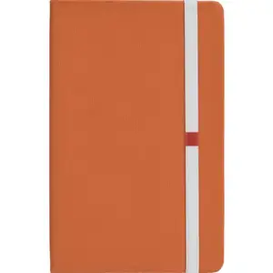 2024 Orange Notebook with Vertical Gran Pu Jounral with Envelop or Pocket and Diary with Printed Elastic School Exercise Book A5