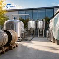 Équipement de brassage d'alcool TONSEN 1000L, cuve en acier inoxydable, kit de fermentation avec pompe PLC et réservoir sous pression, garantie de 3 ans