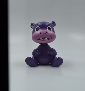El hipopótamo bobblehead es un animal lindo y divertido, perfecto para el tablero de tu coche, la oficina o la decoración del hogar. - Product Image 1