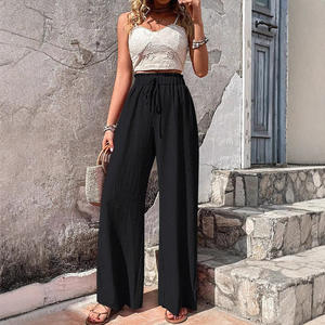 Pantalones Rectos de Cintura Media, Transpirables, Estilo Europeo y Americano, Nueva Colección de Otoño, Corte Regular, Casuales, Versátiles y a la Moda - Product Image 1