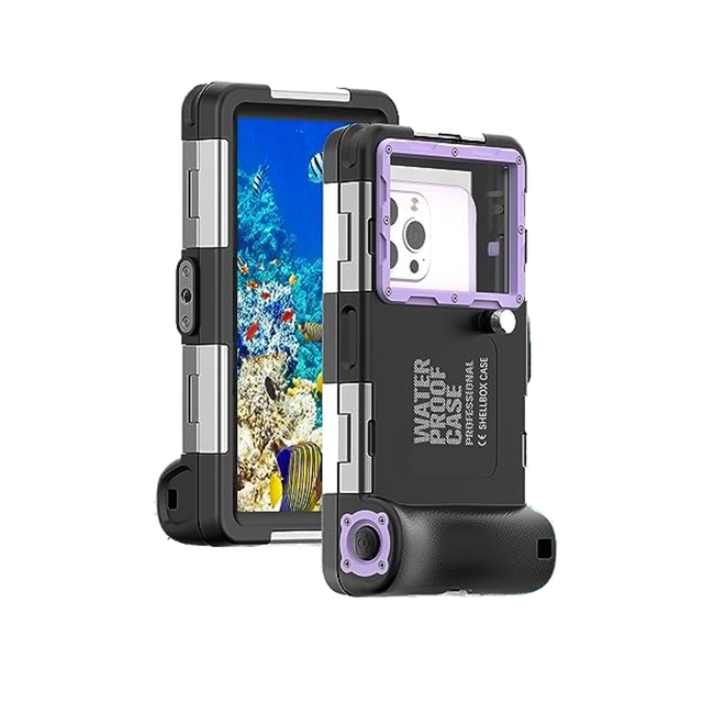IPX8 Waterproof Diving Phone Case Full Body PC Shockproof Armor Cover for iPhone 17 Samsung S25 Ultra Universal 4.9-6.9 Inch OEM