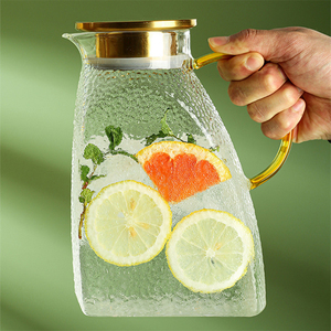 <span class=keywords><strong>Carafe</strong></span> <span class=keywords><strong>en</strong></span> <span class=keywords><strong>verre</strong></span> borosilicate pour réfrigérateur avec couvercle <span class=keywords><strong>en</strong></span> acier inoxydable, pichet à eau <span class=keywords><strong>en</strong></span> <span class=keywords><strong>verre</strong></span> avec poignée, unité d'organisation de cuisine - Product Image 6