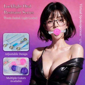 CITYFUN Mordaza de silicona para la boca con cinturón de cuero, plug bucal fetichista BDSM para mujeres y hombres - Product Image 3