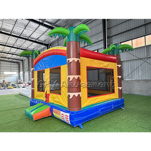 Château gonflable gonflable de PVC de maison de rebond de palmier pour des enfants - Product Image 2