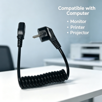 Câble d'alimentation flexible enroulé IEC C13, fil électrique spiralé 10A à extrémité dénudée, câble industriel IP65 – Vente directe usine