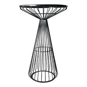 Altın siyah beyaz tel kokteyl masası metal demir olay kiralama olaylar düğün parti için açık rustik bar masası - Product Image 5