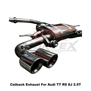 Système d'échappement en acier inoxydable Vortex Sport Sound Tuning avec soupape à vide compatible avec Audi TT RS 8J 2.5T 2009-2015 - Product Image 5