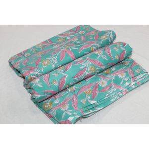 Tela de Algodón Estampada a Mano Sostenible, Ligera, con Diseño Floral, para Confección de Ropa para Niñas y Niños - Product Image 1