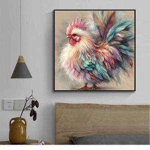 Kits <span class=keywords><strong>de</strong></span> <span class=keywords><strong>peinture</strong></span> au diamant DIY SONGWOOART, décorations pour la maison, cadeau, <span class=keywords><strong>coq</strong></span> pastel, animaux - Product Image 2