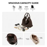 Sacs seau pour femmes en cuir véritable pleine fleur noir texturé litchi, compatibles OEM/ODM, pour le shopping décontracté