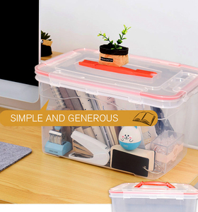 Đồ Lặt Vặt Quần Áo Hộp Nhựa Hộp Lưu Trữ OEM Có Sẵn Trang Chủ Pp Tập Tin Lưu Trữ Container Hộp <span class=keywords><strong>Bin</strong></span> Hộp Nhựa Có Tay Cầm - Product Image 3