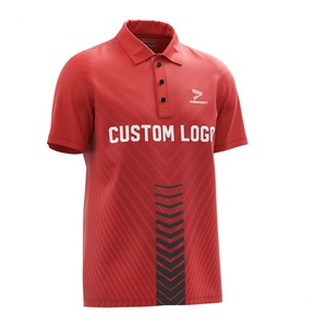 Custom Men's Tennis Polo Jersey Durable Breathable <b>Polyester</b> Made with Team Name - Product Image 3