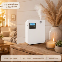 Diffuseur d'arômes mural intelligent pour climatisation, 300 ml, écran LCD, compatible WiFi et Bluetooth, application, 5 minuteurs, ultra silencieux 30 dB, usage domestique, OEM personnalisé