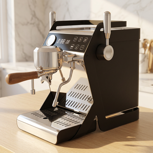 Cafetera Espresso Semiautomática de Acero Inoxidable, 15 Bares, Eléctrica, con Sistema de Agua Caliente para Uso Doméstico - Product Image 1