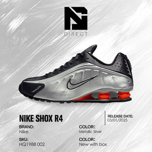 Chaussures de sport Shox R4 'og Orange Twist' pour la course à pied et le cross-training, respirantes et confortables - Product Image 6