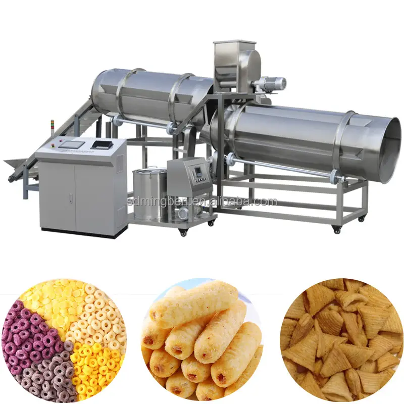 Machine d'extrudeuse de snacks alimentaires remplissage noyau oreiller de céréales collations/ligne de production de snacks soufflés