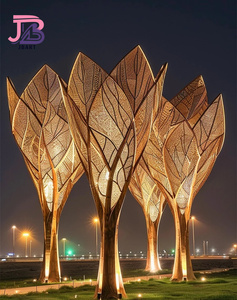 Sculptures de décoration d'éclairage lumineux de repère urbain personnalisé Sculptures de biens immobiliers polies de style moderne - Product Image 2