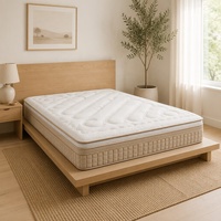 Luxuriöse Langlebige Wellenförmig Gesteppte Matratze OEM Großhandel Individuelles Logo Gel-Memory-Schaum Taschenfederkern King Queen Size Schlafzimmer Hotel