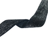 Ruban en velours métallique à paillettes, 10mm, 15mm, 25mm, 40mm, ruban en velours métallique pour bricolage, décoration cadeau, sans élasticité, 100 mètres