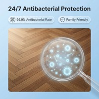 Plancher stratifié antibactérien haute brillance 10 mm AC4 pour salle de bain moderne, surface miroir ENF F4 Star, aspect chêne, référence KC0363A