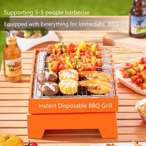 Camping Rapid Light ECO-friendly and Biodegradable Portable Instant Bamboo Charcoal Instant <strong>Disposable</strong> Grill Burning Time 120m - Product Image 3