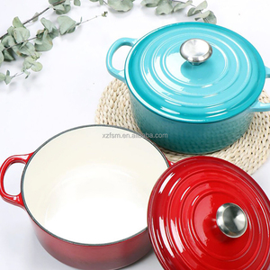 Meilleures ventes Fours hollandais <span class=keywords><strong>en</strong></span> <span class=keywords><strong>fonte</strong></span> émaillée antiadhésive 20/24/26CM Casseroles rondes avec couvercle - Product Image 2