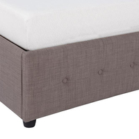 Cama de Almacenamiento Nórdica de Madera Tapizada, Diseño Ecológico y Duradero, Lujosa, Moderna, Multifuncional y Plegable, Precio de Fábrica, Gran Venta