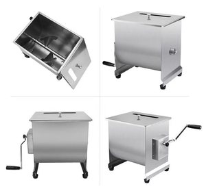 Impastatrice Manuale Commerciale da Tavolo in Acciaio Inox 40L per Impastare Carne, Verdure e Carne Macinata, Nuovo Modello Grande - Product Image 3