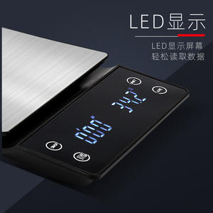 Mini balance à café et à thé LED, étanche, balance alimentaire de cuisine ménagère, balance à verser, balance de pâtisserie avec alimentation par batterie - Product Image 4