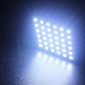 แผงไฟอ่านหนังสือ LED ในรถยนต์ 36SMD 2835 39x46 มม. ความสว่างสูง สีขาว T10 BA9S ไฟ LED ติดหลังคาแบบสองด้าน - Product Image 2