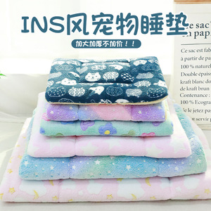 Cartoon Pet Sleeping <b>Mat</b> Rectangle Cotton Fill Warm Dog <b>Cat</b> Bed Four Seasons Use Hand Washable - Product Image 5