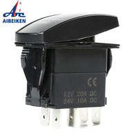 Barre lumineuse étanche à LED SPDT, 5 broches, 20a 12V 24V, pour véhicule hors-bord, interrupteur à bascule marin, pour Bus, bateau