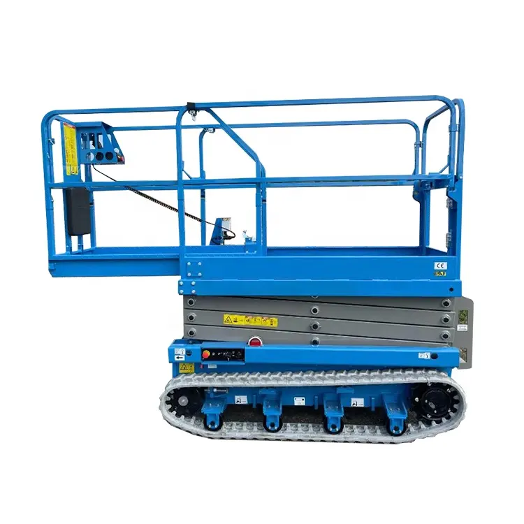 Rough Terrain Electric Tracked Crawler Scissor Lift for Mud Road