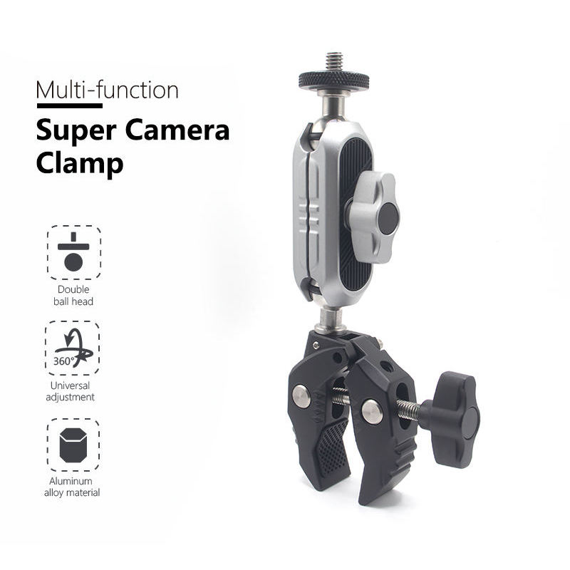 HONGDAK Sports Camera Holder Bicycle Clip Camera Mount Motorcycle Handlebar Mount for GoPros and Action Cameras