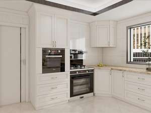 Modern Classic Kitchen Shaker Cabinet Glass Door Solid Wood Plywood Carcase HDF Lacquer Design Includes Backsplash for Home Use - Product Image 2