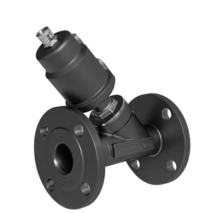 Vanne à siège angulaire pneumatique à double action COVNA 1/2 pouce en acier inoxydable à bride pour vapeur - Product Image 4