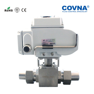 Vanne à boisseau sphérique électrique Covna 1 pouce à brides en acier inoxydable, passage plein, pour contrôle industriel de l'eau et de la vapeur, AC200V - Product Image 2