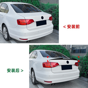 Alerón trasero Volkswagen con textura de fibra de carbono, labio de maletero de ABS para modelos Jetta MK6 2011-2018 M4 - Product Image 4