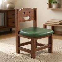 Chaise familiale en bois massif avec siège rembourré pour adultes et enfants, idéale pour la salle à manger, la chambre et le bureau à domicile